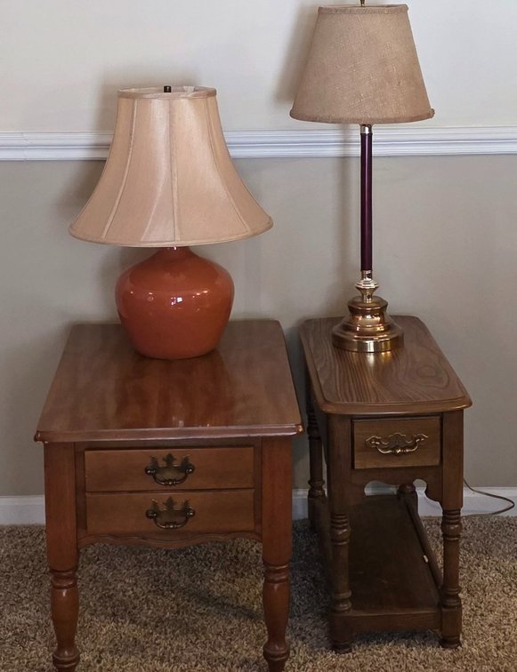 (2) Side Tables & (2) Table Lamps (LPO)