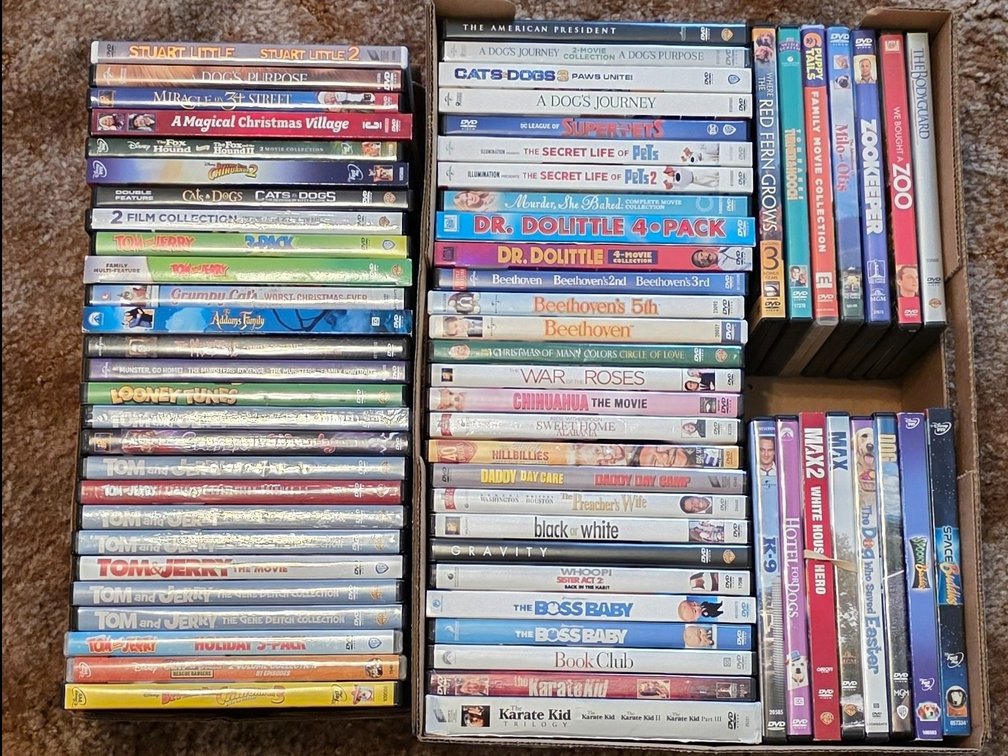 (2) Boxes of DVD's