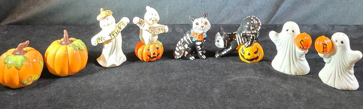 (4) Sets of Halloween Motif Salt & Pepper Shakers