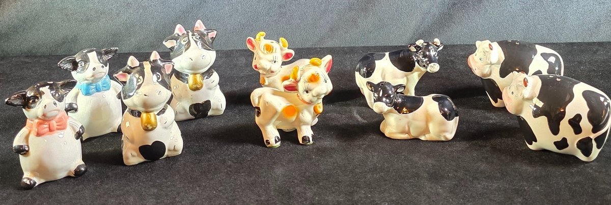 (5) Sets of Cow Motif Salt & Pepper Shakers
