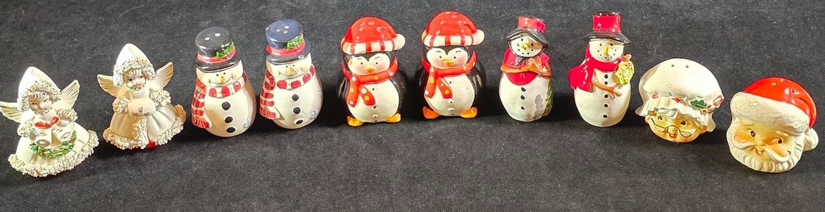 (5) Sets of Christmas Motif Salt & Pepper Shakers