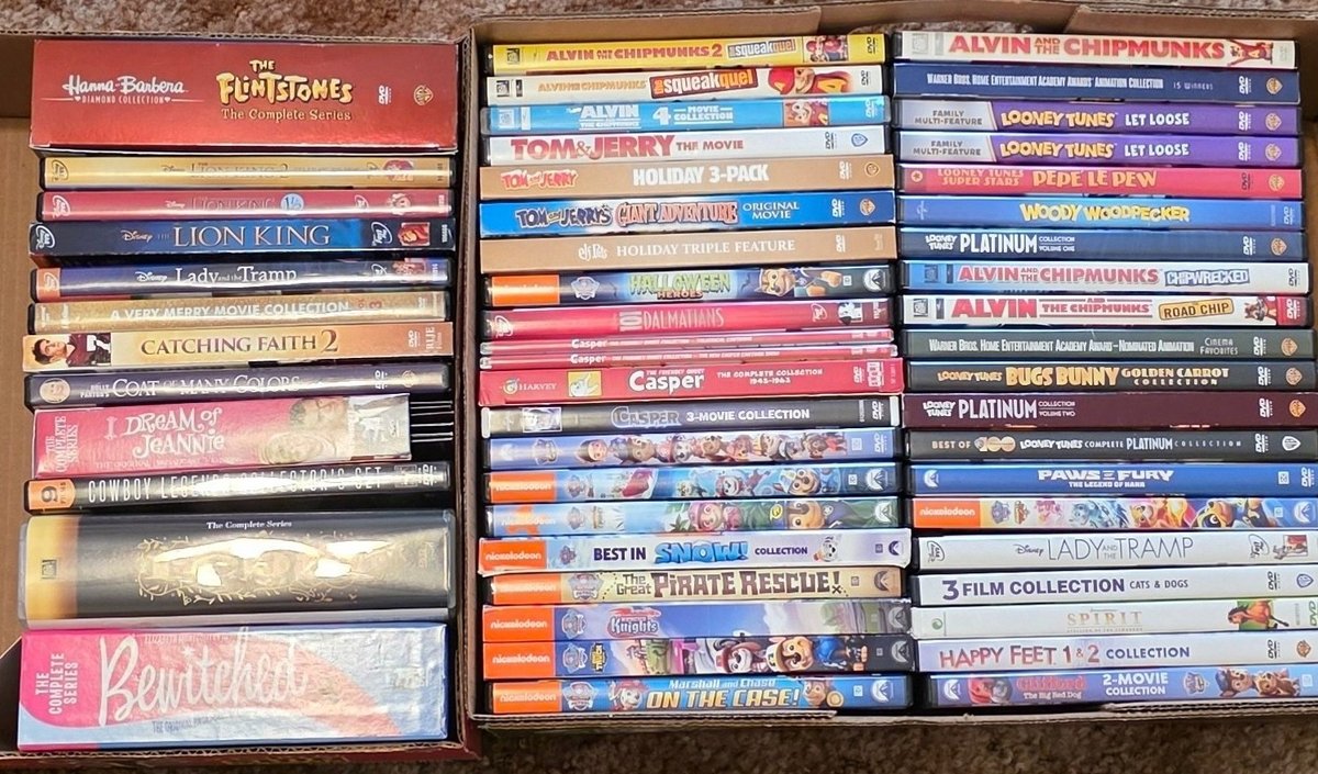 (2) Boxes of DVD's