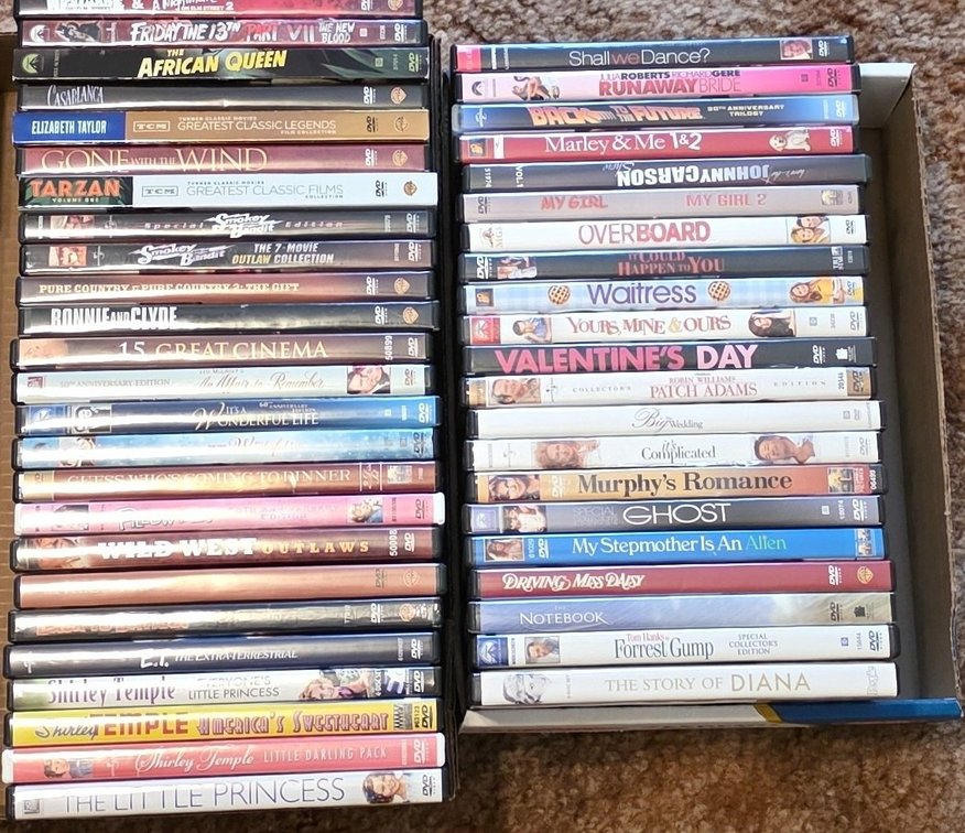 (2) Boxes of DVD's