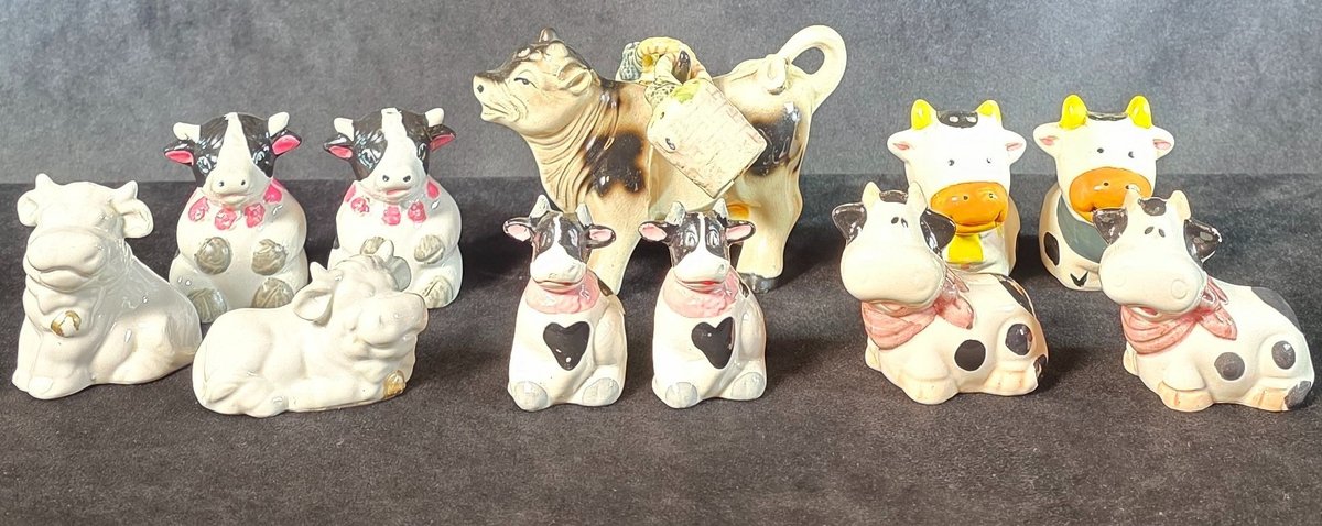 (6) Sets of Cow Motif Salt & Pepper Shakers