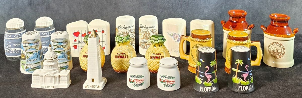 (11) Sets of Souvenir Salt & Pepper Shakers
