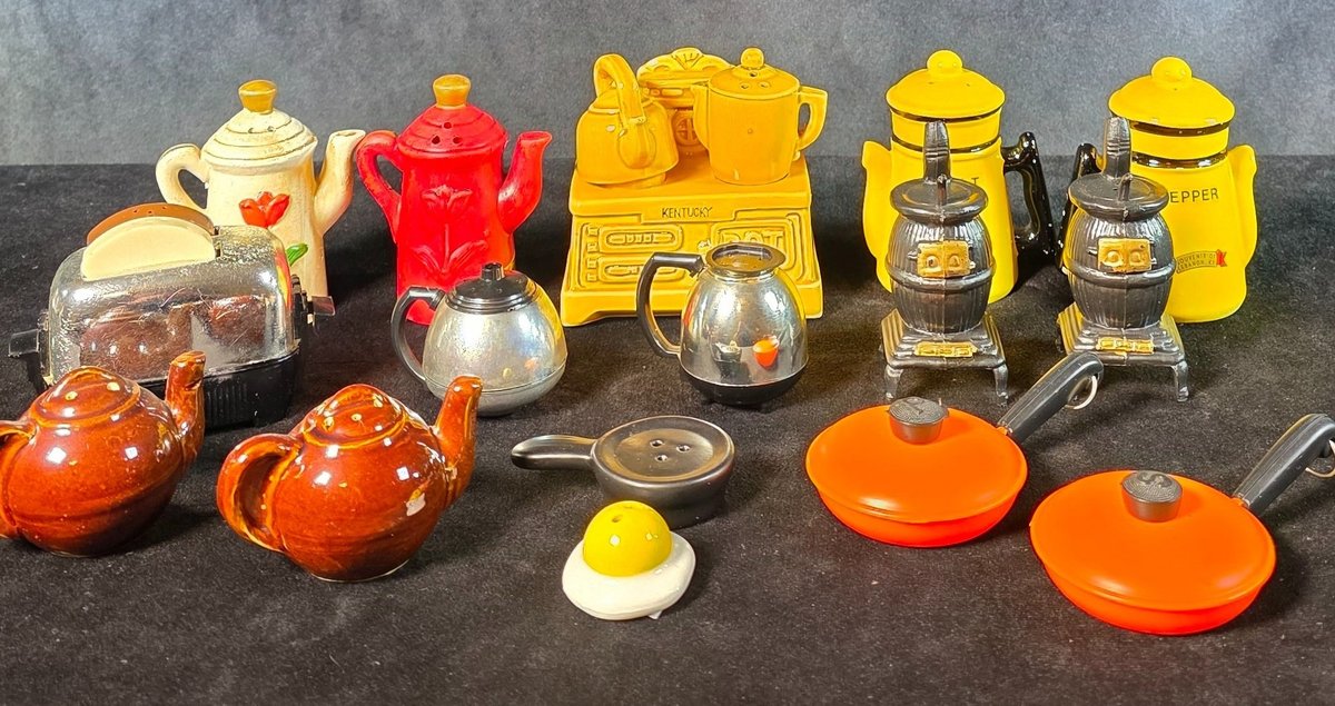 (9) Sets of Kitchen Motif Salt & Pepper Shakers
