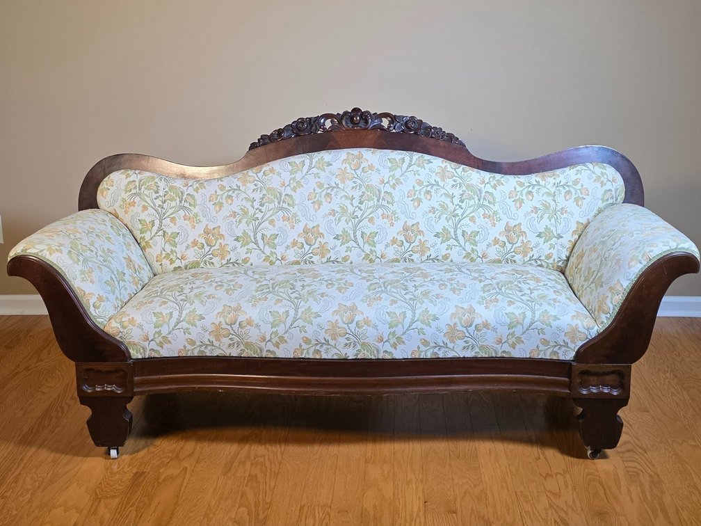 Empire Carved Mahogany Sofa (LPO)