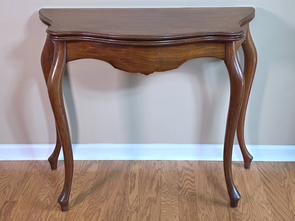 Vintage Mahogany Flip Top Console/Game Table (LPO)