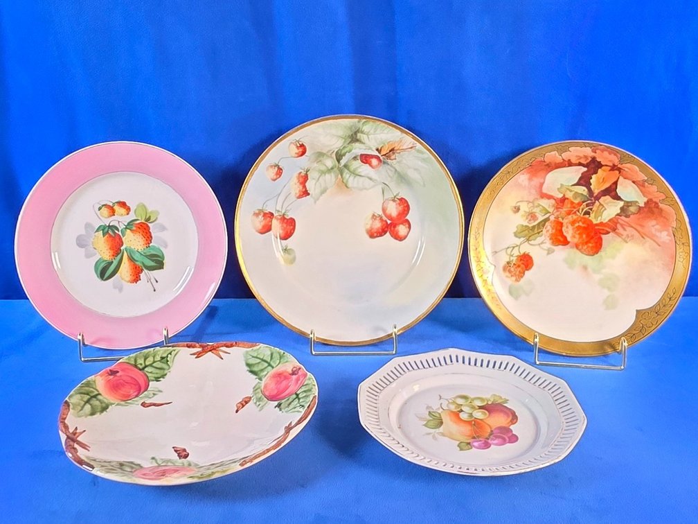 (5) Fruit Motif China Plates