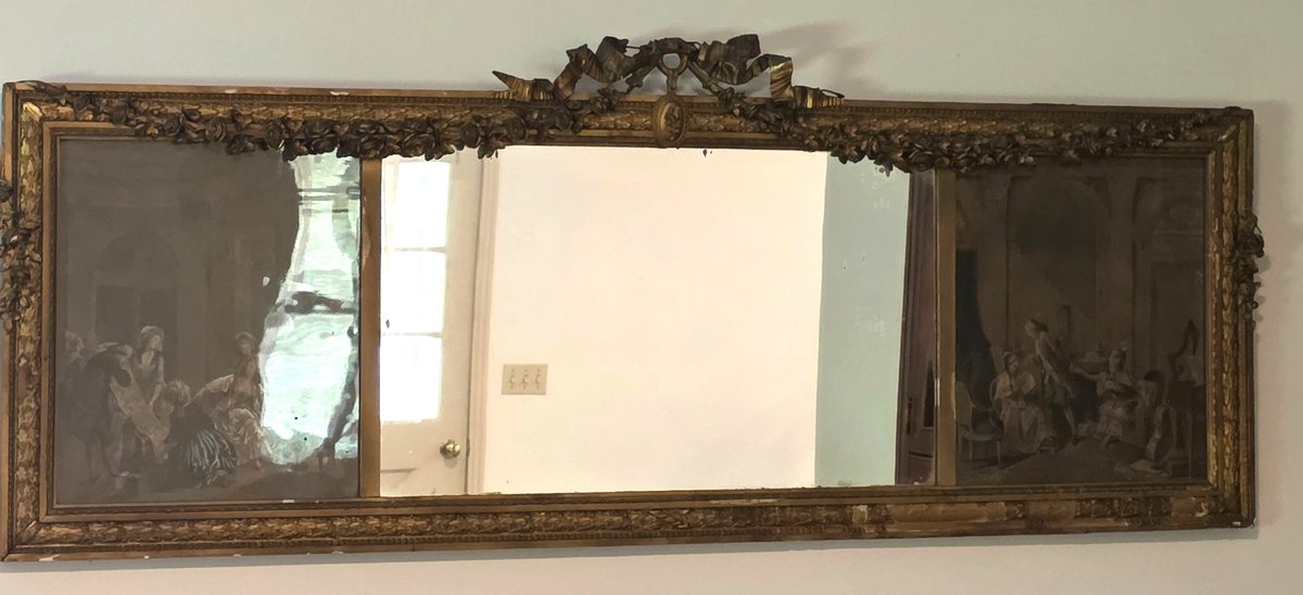 Antique Ornate Over Mantle Mirror (LPO)