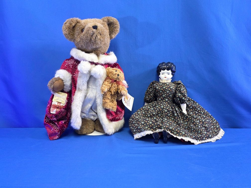 Sasha & Nicholas Bear & Antique China Head Doll