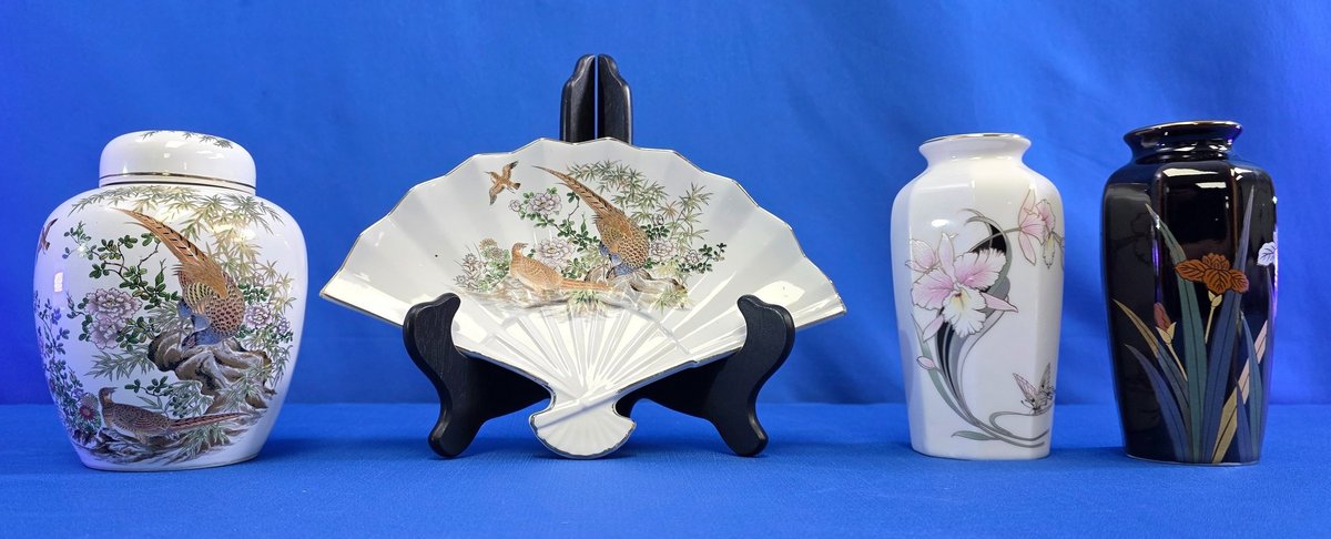 Asahi Lidded Ginger Jar, Fan-shaped Dish & More