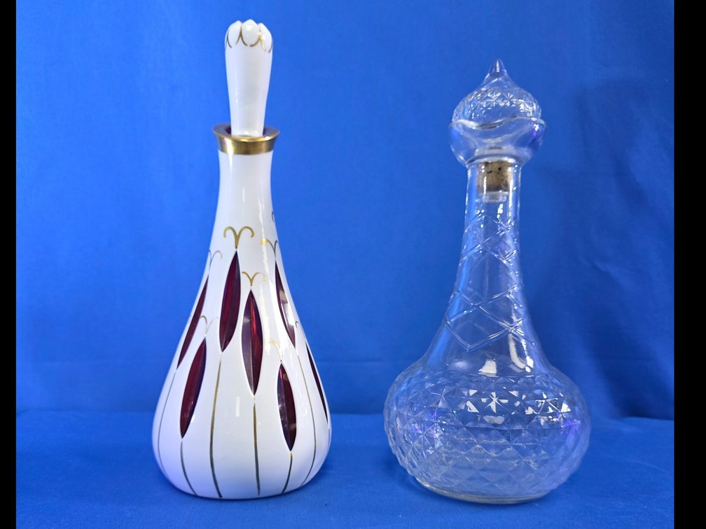 Bohemian Glass Decanter & Genie Bottle Decanter