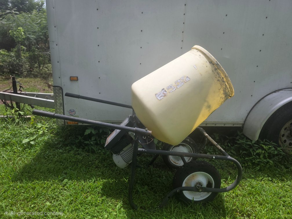 Kushlan 3/4 HP Portable Electric Concrete Mixer