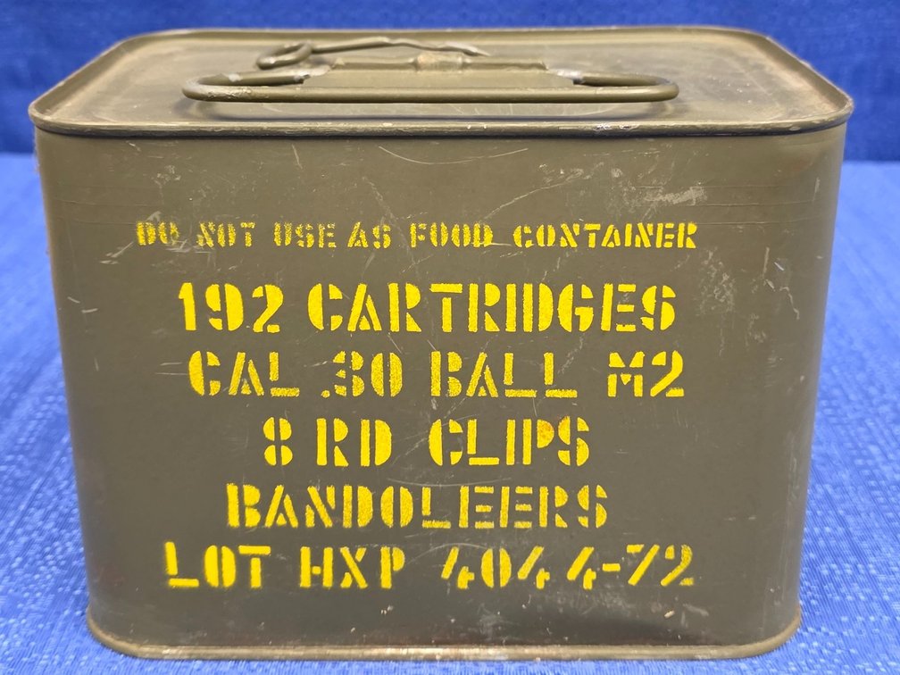 (192) rnds. of .30 Cal M2 in Ammunition Can