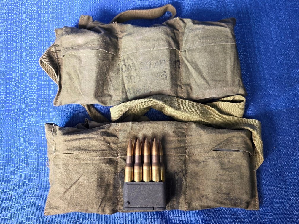 (96) rnds. of .30 Cal. M# Ball in (8) rnd. Clip and (2) Bandoliers