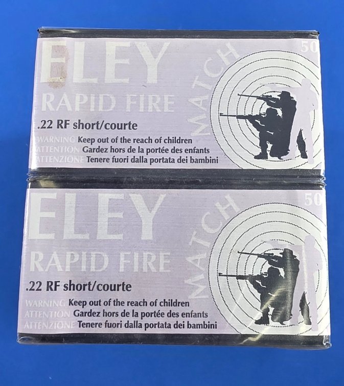 (500) rnds. of Eley Rapid Fire Match .22 RF Ammunition