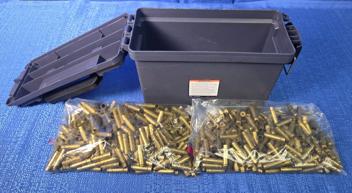 (461) pcs. of 300 Blackout Brass w/ Plastic Ammo Box