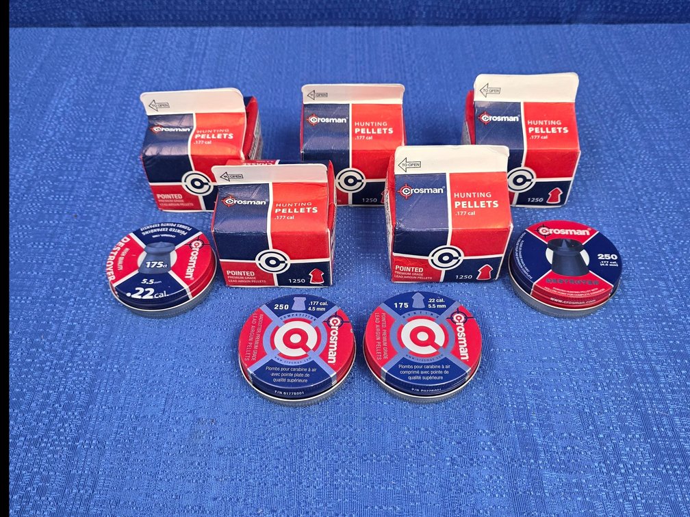 Crosman .177 and .22 Caliber Lead Airgun Pellets