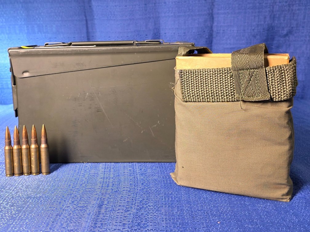 (160) rnds. of 308 Ammunition in Boxes & Slings w/ Metal Ammo Can