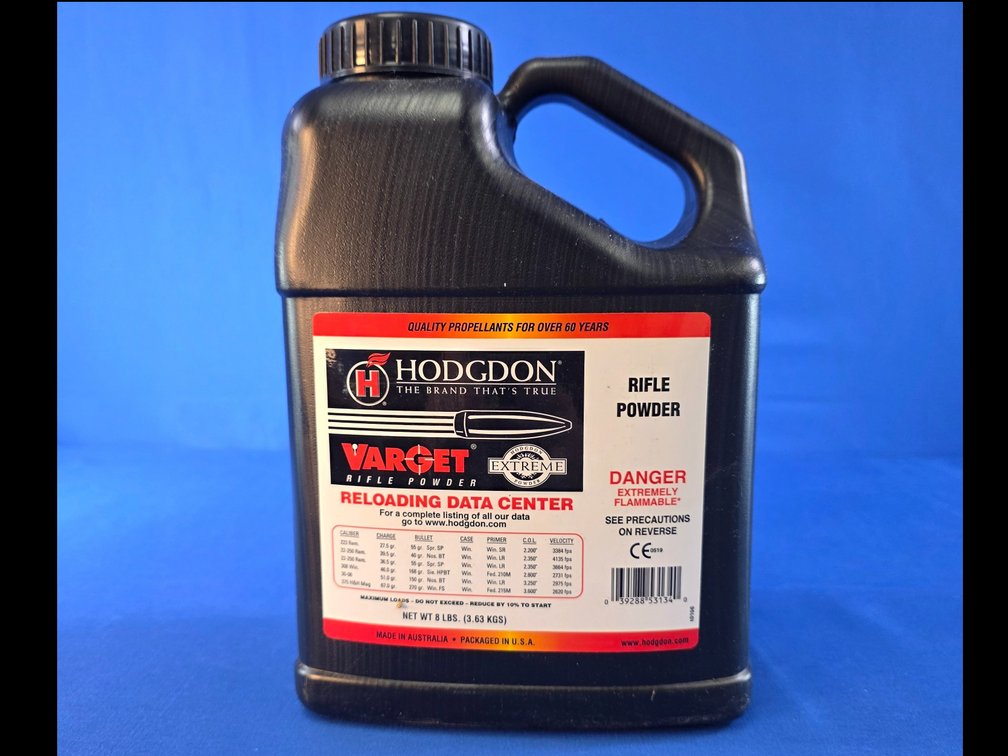 Hodgdon Varget Rifle Powder, 8 Lbs. 2 oz. (LPO)