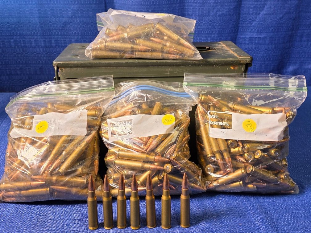(342) rnds. of 308 Reloaded Ammunition & Ammo Can (LPO)