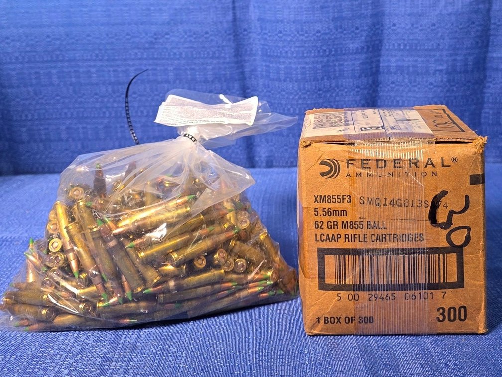 (300) rnds. of Federal 5.56mm M855 Green Tip Ammunition
