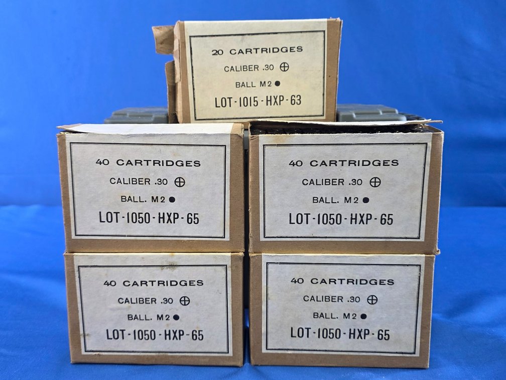 (180) rounds of .30 Caliber M2 Ball Ammunition & Plastic Storage Can