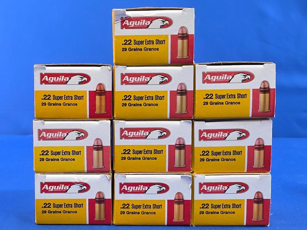 (500) rnds. of Aguila .22 Super Extra Short Ammunition