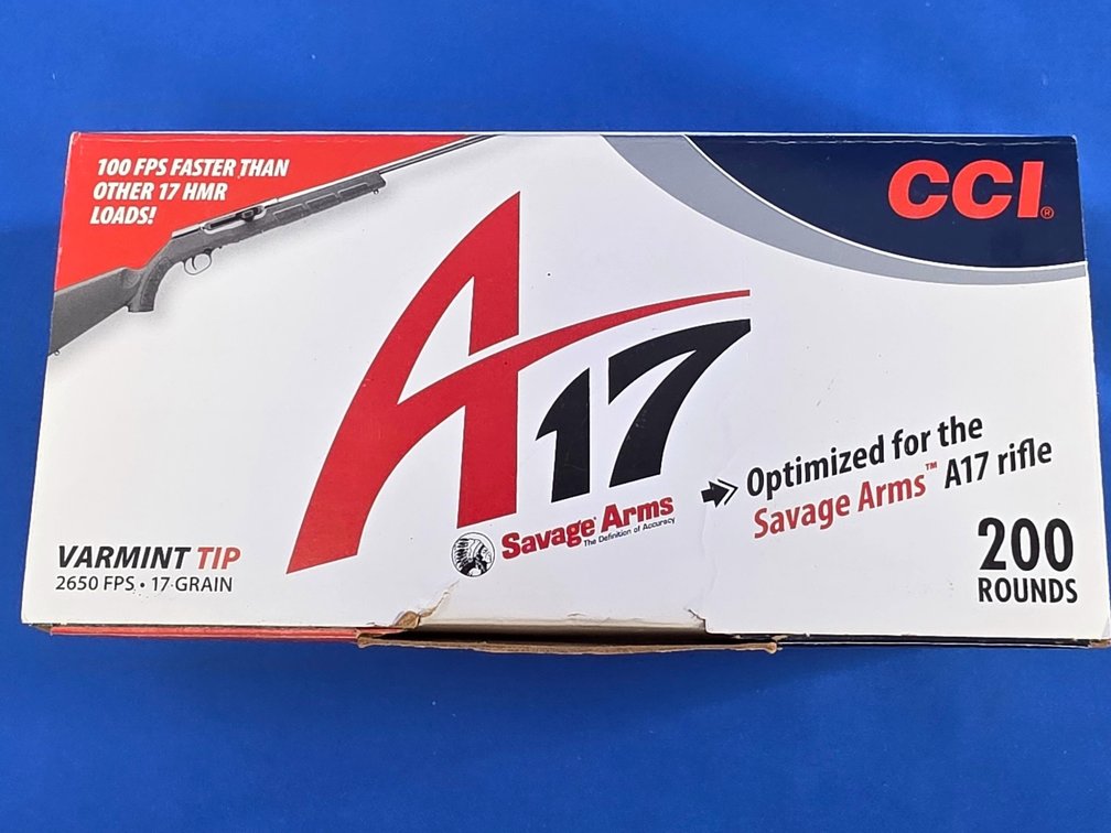 (200) rnds. of CCI A17 17 HMR Varmint Tip Ammunition