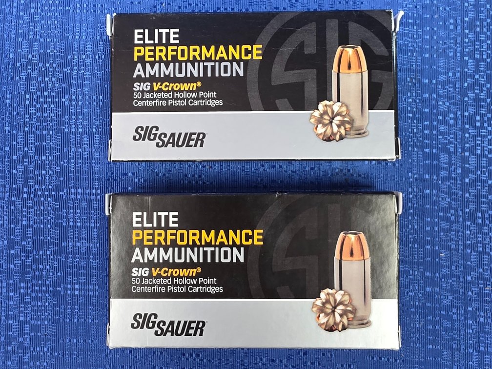 (2) Boxes of SIG SAUER 9mm Luger 147gr V-Crown JHP Ammunition - (100) rnds.