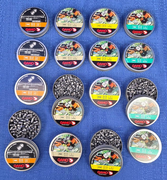 (16) Tins of Gamo .22 Caliber Airgun Pellets