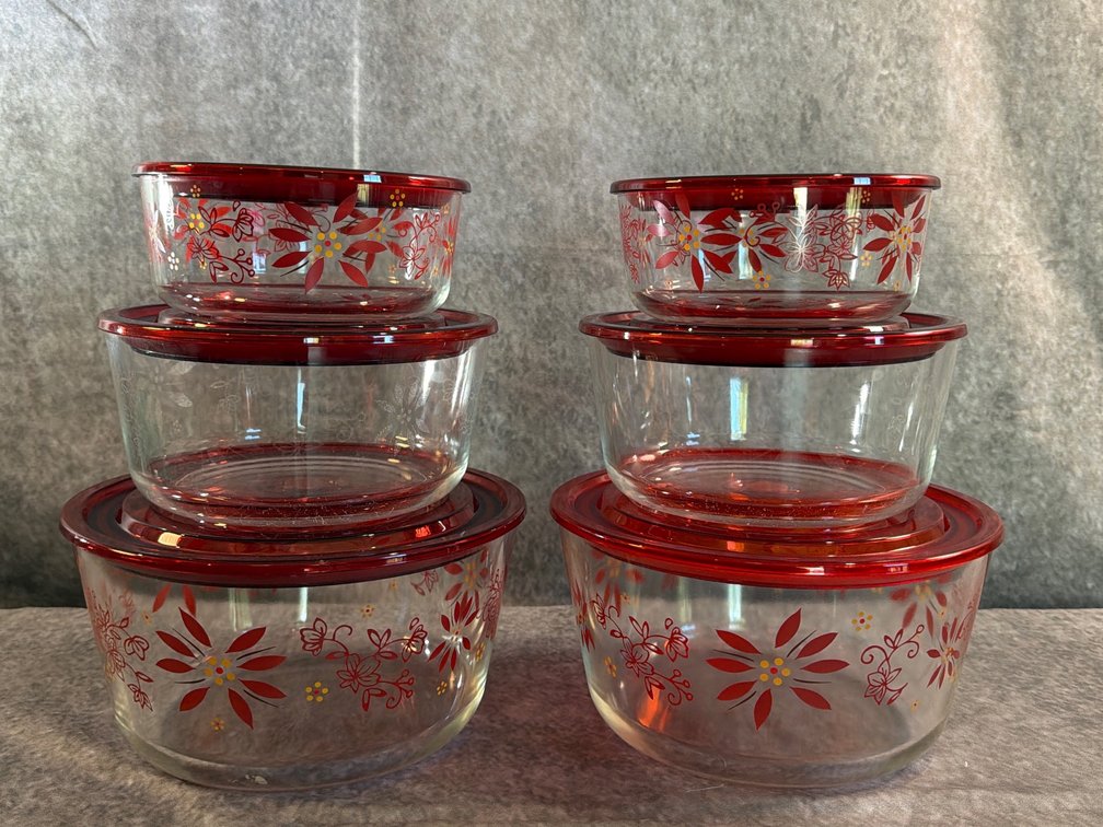 (2) Three-Piece Sets of Temptations Food Storage Bowls