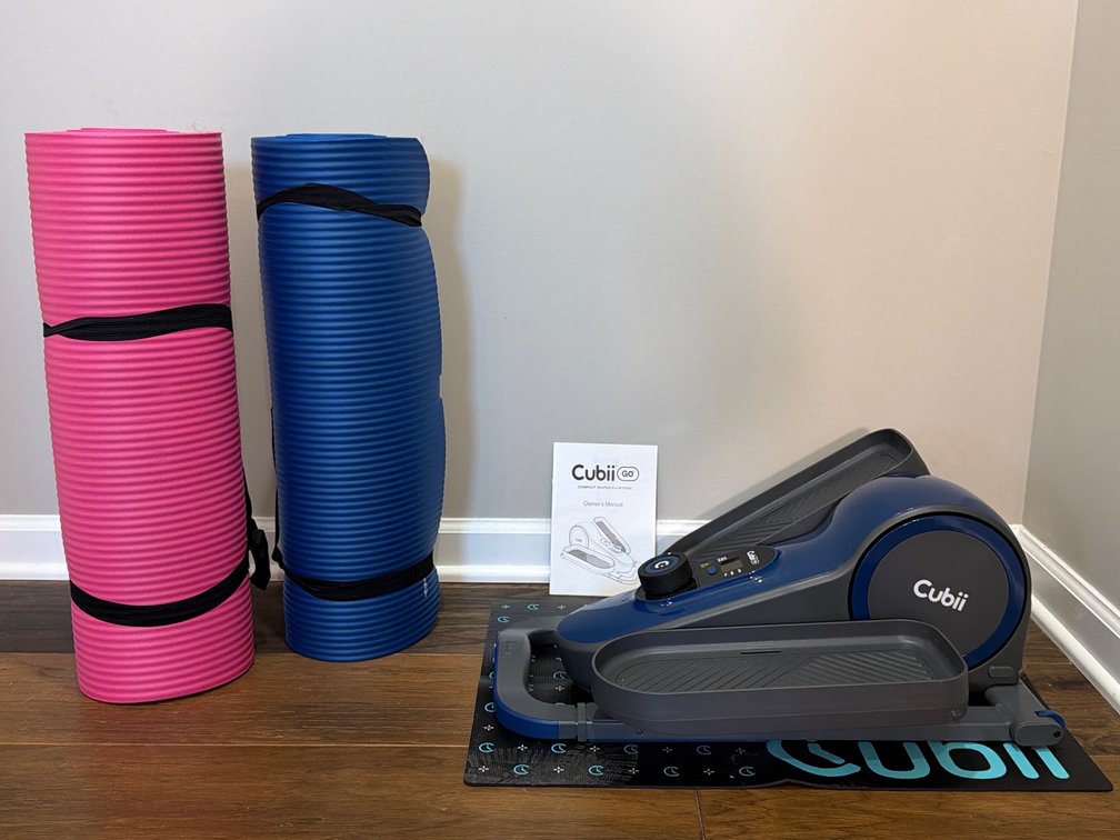 Cubii-Go Compact Elliptical & (2) Exercise Mats (LPO)