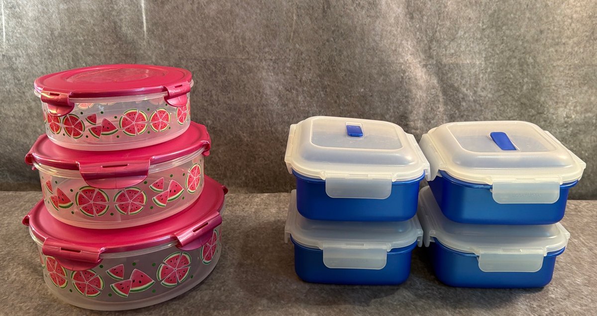 (7) LocknLock Plastic Food Storage Containers