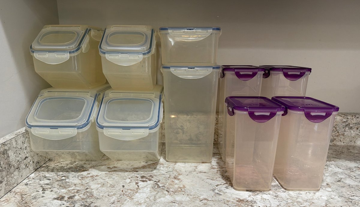 (10) Lock & Lock Plastic Food Storage Containers