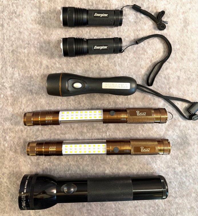 (6) Assorted Flashlights