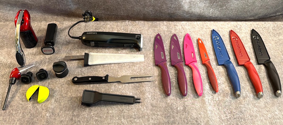 Electric Knife, Kitchen Knives, Wine Tool Set, & More