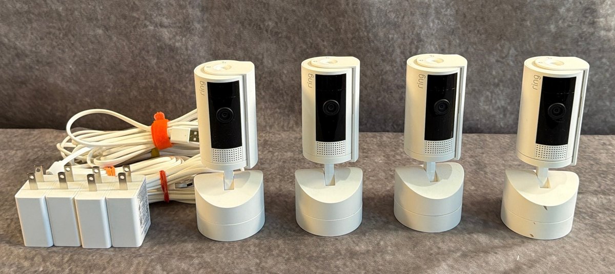 (4) Ring Indoor Security Cameras w/ Power Adapters