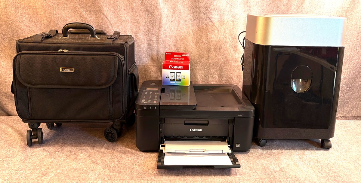 Rolling Briefcase, Inkjet Printer, & Paper Shredder (LPO)