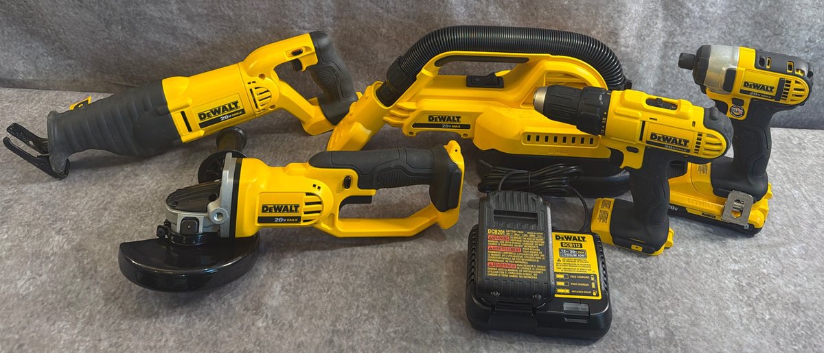 DeWalt 20V MAX Cordless Drill, Impact, Battery w/Charger & More