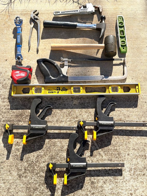 Bar Clamps, Levels, Wrenches, Hammers & More (LPO)