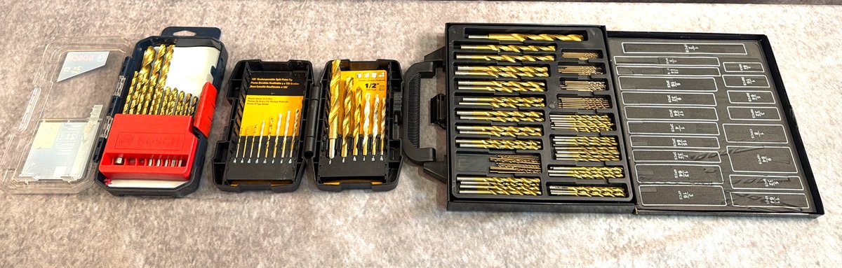 (3) Bosch, Bostitch & More Drill Bit Sets