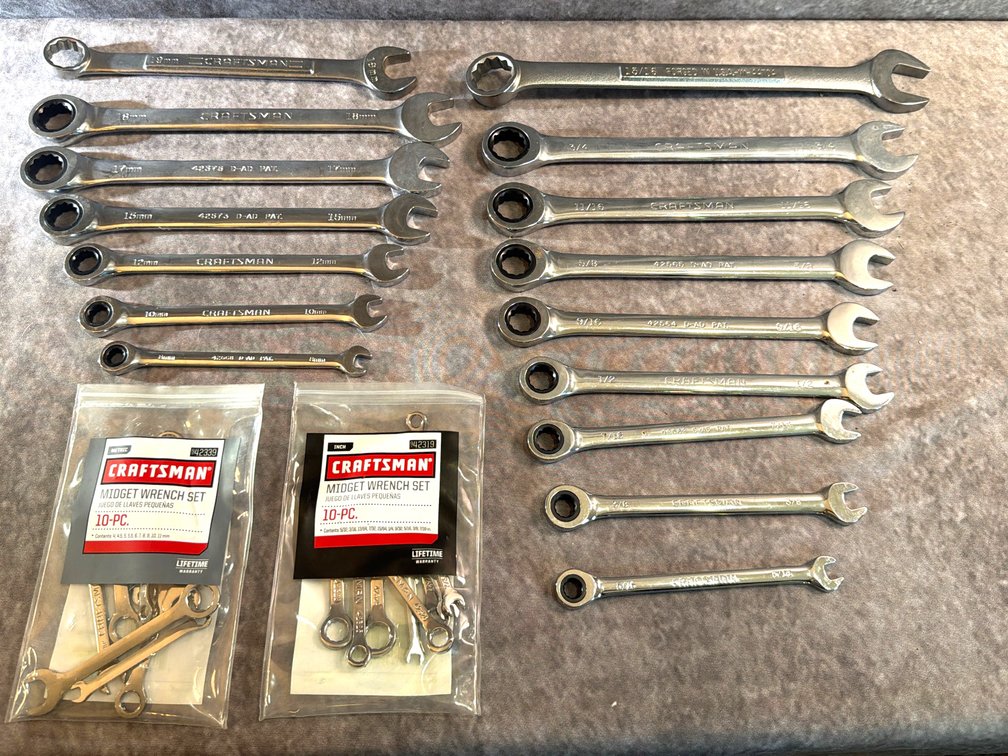 Craftsman Ratcheting & Combination Wrenches w/Midget Sets