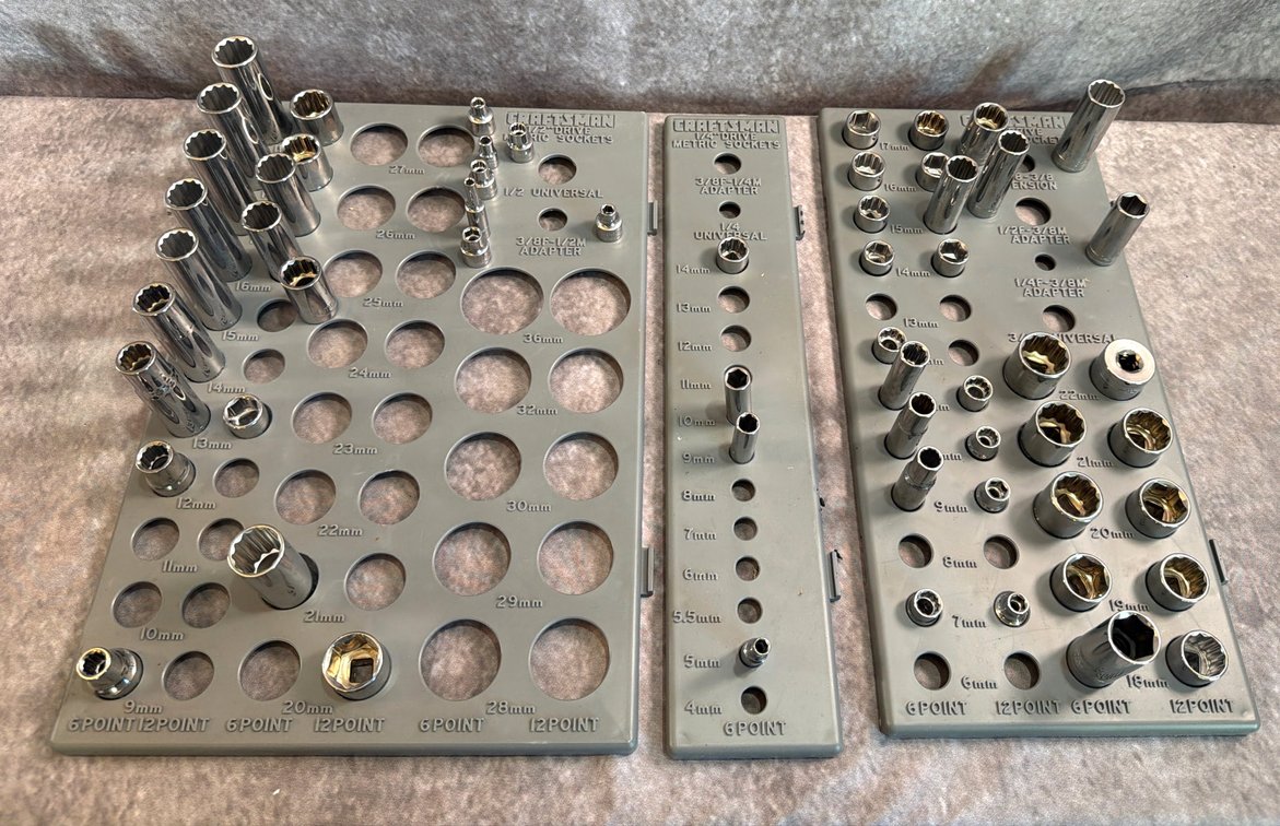 Craftsman Metric Socket Organizer Trays w/Sockets