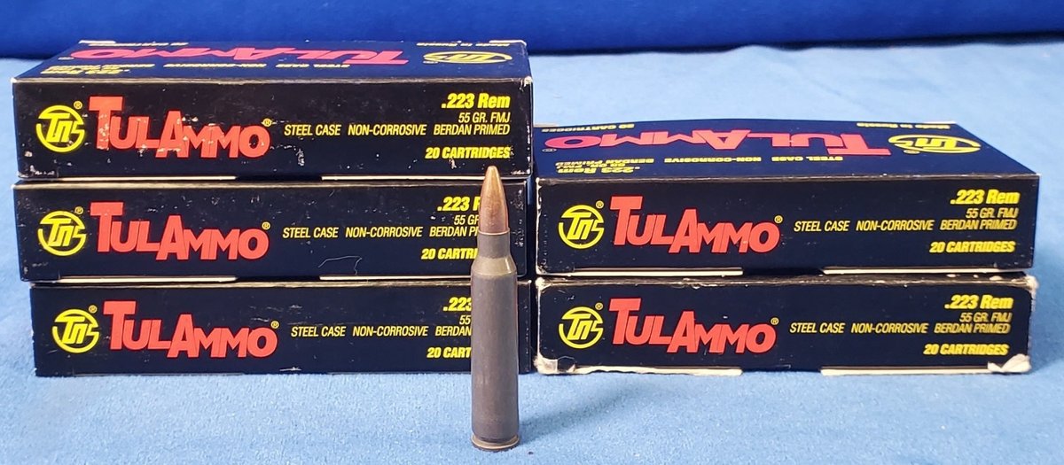 (5) Boxes TulAmmo .223 Rem