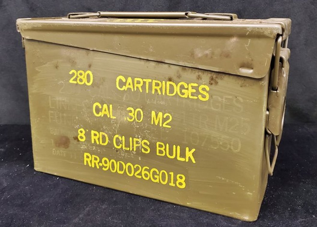 (280) Rds .30 Cal. in Ammo Can in (8) Rd. Clips
