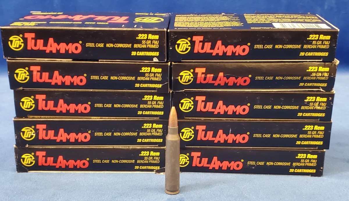 (10) Boxes TulAmmo .223 Rem