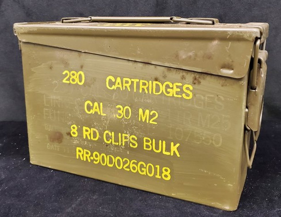 (280) Rds .30 Cal. in Ammo Can in 8 Rd. Clips