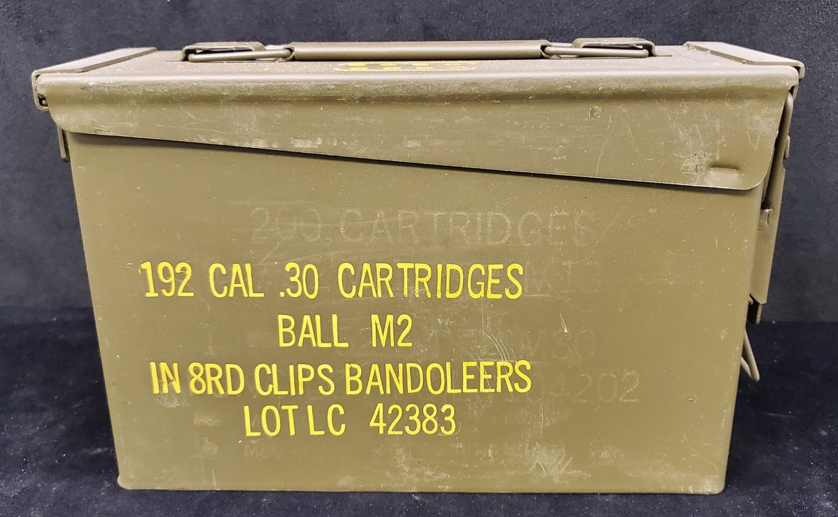 (192) Rds. .30 Cal in Ammo Can in (8) Rd. Bandoleers.